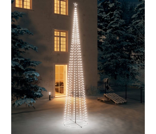 vidaXL Ziemassvētku koks, 752 vēsi baltas LED lampiņas, 160x500 cm