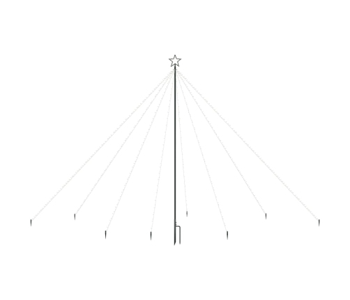 vidaXL Ziemassvētku koka gaismiņas, 576 LED, 3,6 m, zilas