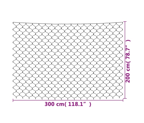 vidaXL Ziemassvētku lampiņu tīkls, 3x2 m, 204 silti baltas LED