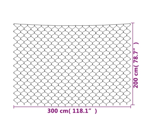 vidaXL Ziemassvētku lampiņu tīkls, 3x2 m, 204 vēsi baltas LED