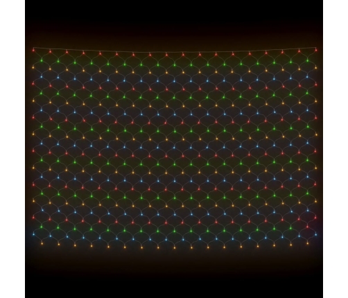 vidaXL Ziemassvētku lampiņu tīkls, 3x2 m, 204 krāsainas LED