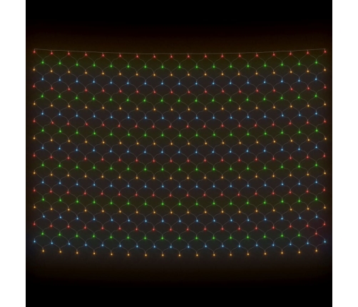 vidaXL Ziemassvētku lampiņu tīkls, 3x3 m, 306 krāsainas LED