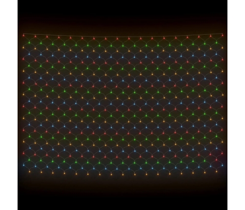 vidaXL Ziemassvētku lampiņu tīkls, 4x4 m, 544 krāsainas LED