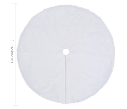 vidaXL Ziemassvētku egles pamatnes pārklājs, 150 cm, mākslīgā kažokāda