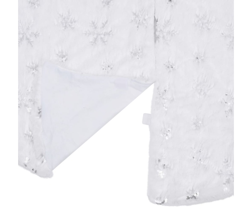 vidaXL Ziemassvētku egles pamatnes pārklājs, 122 cm, mākslīgā kažokāda