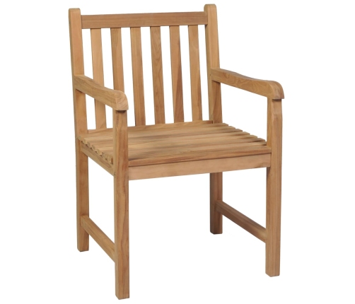 vidaXL dārza krēsli, 8 gab., pelēki matrači, masīvs tīkkoks