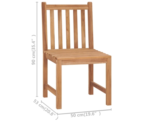 vidaXL dārza krēsli ar matračiem, 8 gab., masīvs tīkkoks