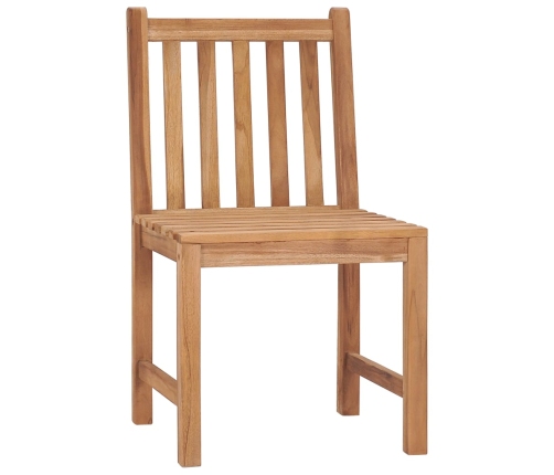 vidaXL dārza krēsli ar matračiem, 8 gab., masīvs tīkkoks