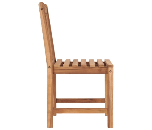 vidaXL dārza krēsli ar matračiem, 8 gab., masīvs tīkkoks