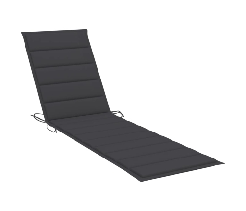 vidaXL sauļošanās zviļņi, 2 gab., ar galdiņu un matračiem, tīkkoks