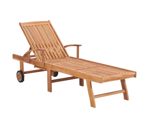 vidaXL sauļošanās zviļņi, 2 gab., pelēks matracis, masīvs tīkkoks