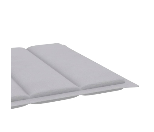 vidaXL sauļošanās zviļņi, 2 gab., pelēki matrači, masīvs tīkkoks