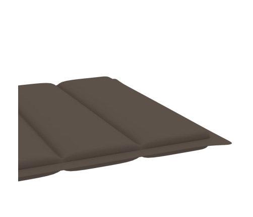 vidaXL sauļošanās zviļņi, 2 gab., pelēkbrūni matrači, masīvs tīkkoks