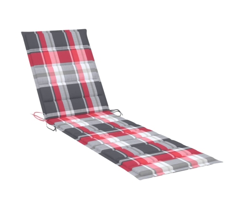 vidaXL sauļošanās zviļņi ar matračiem, 2 gab., masīvs tīkkoks