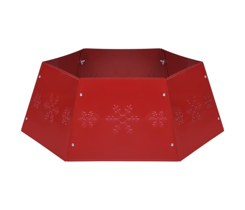vidaXL Ziemassvētku egles pamatnes pārsegs, sarkans, Ø68x25 cm