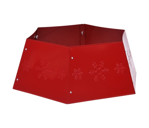 vidaXL Ziemassvētku egles pamatnes pārsegs, sarkans, Ø68x25 cm