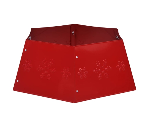 vidaXL Ziemassvētku egles pamatnes pārsegs, sarkans, Ø68x25 cm
