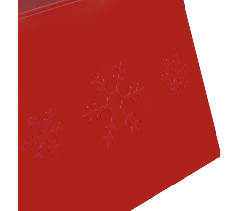 vidaXL Ziemassvētku egles pamatnes pārsegs, sarkans, Ø68x25 cm