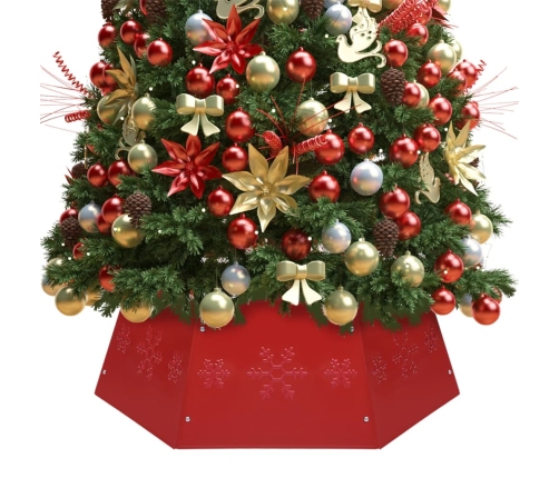 vidaXL Ziemassvētku egles pamatnes pārsegs, sarkans, Ø68x25 cm