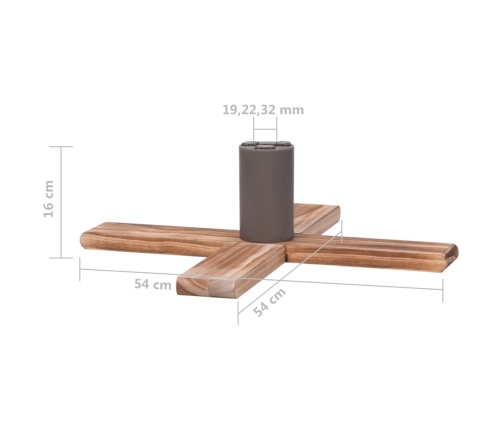 vidaXL Ziemassvētku egles statīvs, 54x54x16 cm