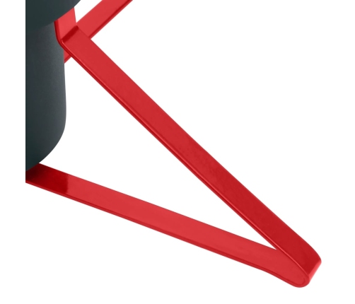 vidaXL Ziemassvētku egles statīvs, zaļš ar sarkanu, 46x46x19 cm