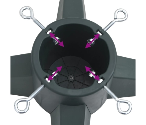 vidaXL Ziemassvētku egles statīvs, zaļš, 55,5x55,5x15 cm