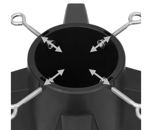 vidaXL Ziemassvētku egles statīvs, pelēks, 55,5x55,5x15 cm