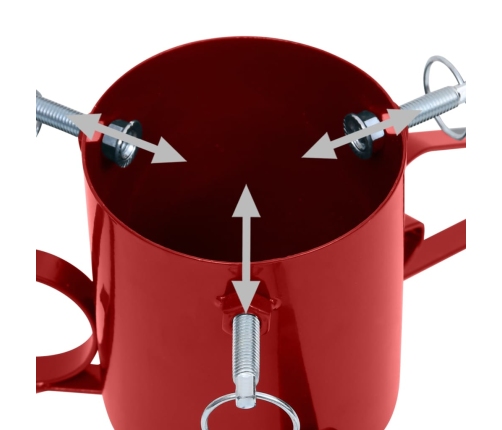 vidaXL Ziemassvētku egles statīvs, sarkans, 58x58x21 cm