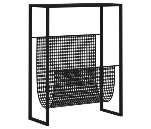 vidaXL žurnālu turētājs, melns, 35x15x45 cm, tērauds