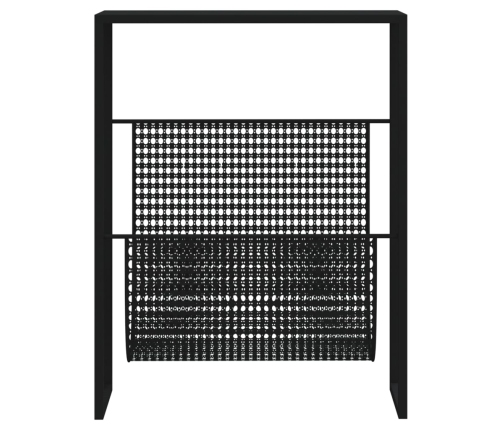 vidaXL žurnālu turētājs, melns, 35x15x45 cm, tērauds
