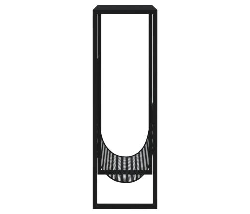 vidaXL žurnālu turētājs, melns, 35x15x45 cm, tērauds