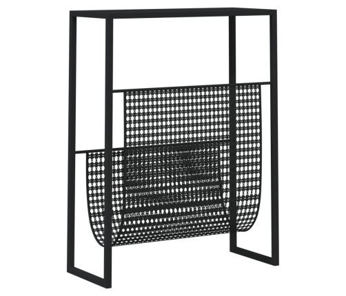 vidaXL žurnālu turētājs, melns, 35x15x45 cm, tērauds