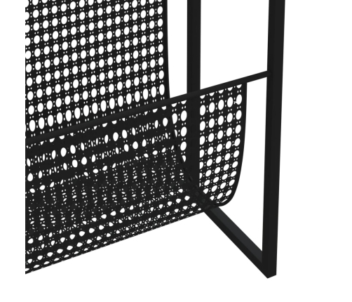 vidaXL žurnālu turētājs, melns, 35x15x45 cm, tērauds