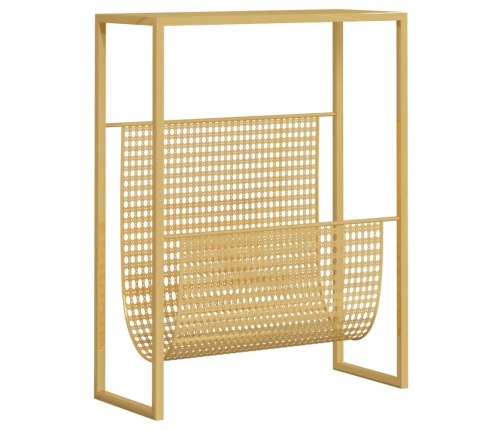 vidaXL žurnālu turētājs, zelta krāsa, 35x15x45 cm, tērauds