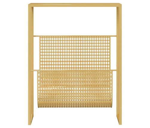 vidaXL žurnālu turētājs, zelta krāsa, 35x15x45 cm, tērauds