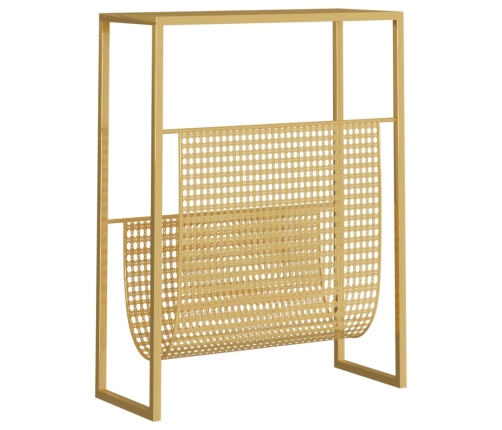 vidaXL žurnālu turētājs, zelta krāsa, 35x15x45 cm, tērauds