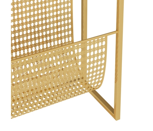 vidaXL žurnālu turētājs, zelta krāsa, 35x15x45 cm, tērauds