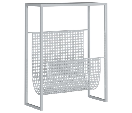 vidaXL žurnālu turētājs, sudraba krāsa, 35x15x45 cm, tērauds