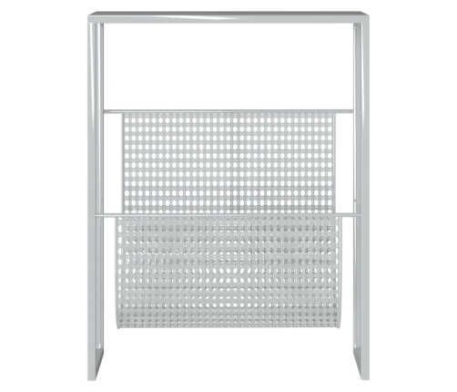 vidaXL žurnālu turētājs, sudraba krāsa, 35x15x45 cm, tērauds