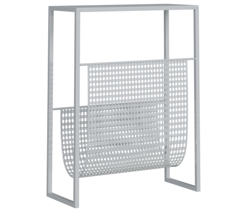 vidaXL žurnālu turētājs, sudraba krāsa, 35x15x45 cm, tērauds