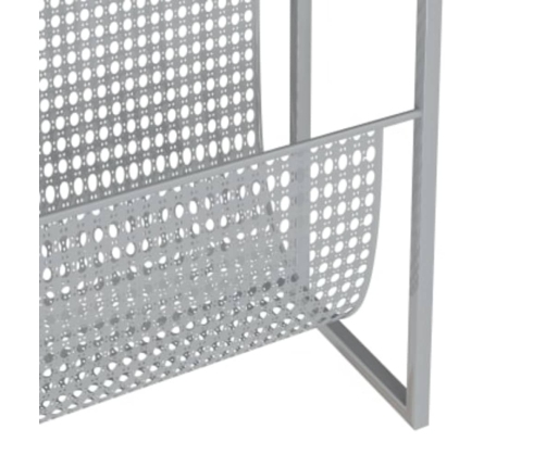 vidaXL žurnālu turētājs, sudraba krāsa, 35x15x45 cm, tērauds