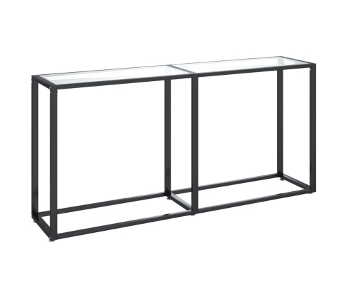 vidaXL konsoles galdiņš, 160x35x75,5 cm, caurspīdīgs rūdīts stikls