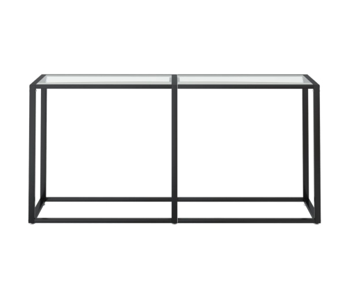vidaXL konsoles galdiņš, 160x35x75,5 cm, caurspīdīgs rūdīts stikls