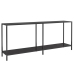 vidaXL konsoles galdiņš, 180x35x75,5 cm, rūdīts stikls, melns