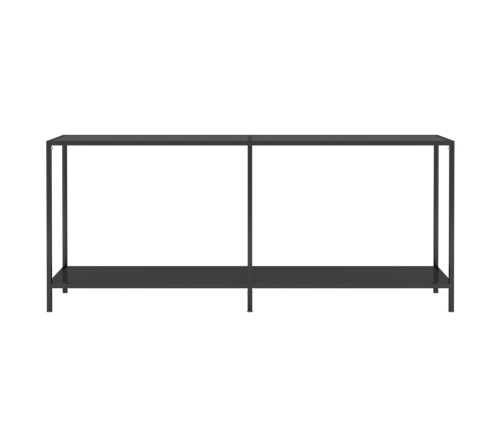 vidaXL konsoles galdiņš, 180x35x75,5 cm, rūdīts stikls, melns