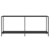 vidaXL konsoles galdiņš, 180x35x75,5 cm, rūdīts stikls, melns