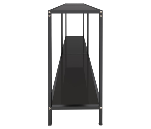 vidaXL konsoles galdiņš, 180x35x75,5 cm, rūdīts stikls, melns