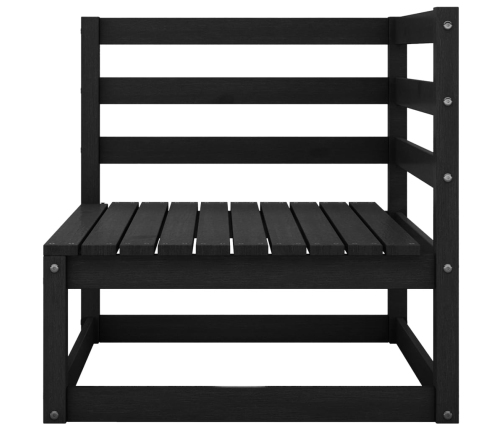 vidaXL 10-daļīgs dārza atpūtas mēbeļu komplekts, melns priedes koks