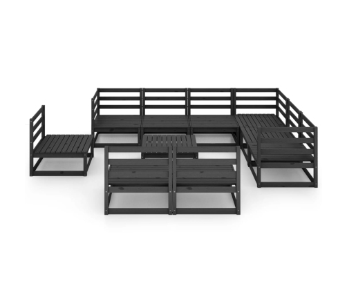 vidaXL 10-daļīgs dārza atpūtas mēbeļu komplekts, priedes masīvkoks