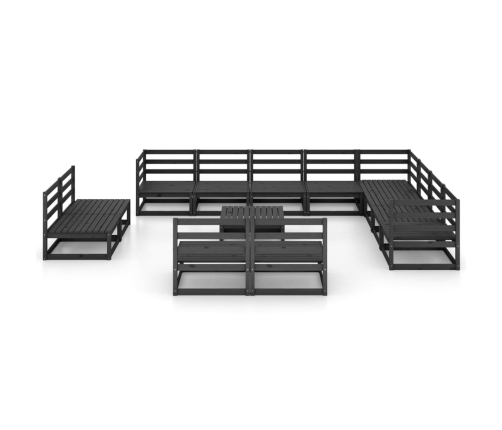 vidaXL 13-daļīgs dārza atpūtas mēbeļu komplekts, priedes masīvkoks